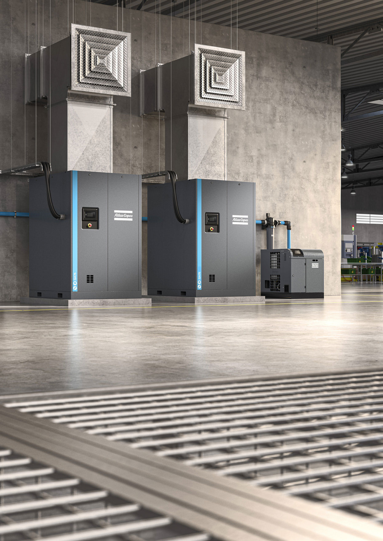 Compressori industriali Atlas Copco disponibili per le soluzioni ARCA